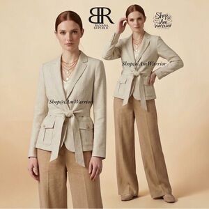 Banana Republic ecru belted belt safari jacket *shop@iamwarrior